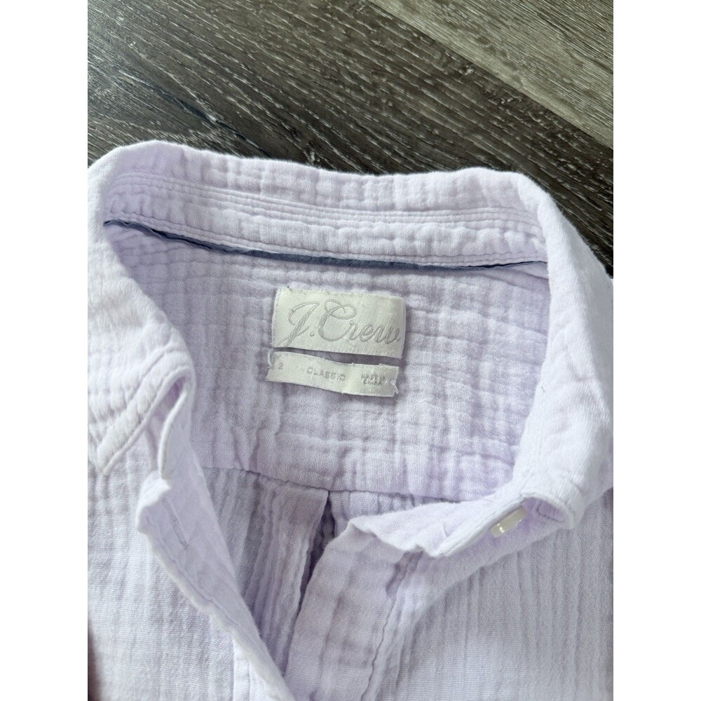 J.Crew Women's 100% Cotton Gauze Button Down Shirt Pink Size 2 - Picture 5 of 8